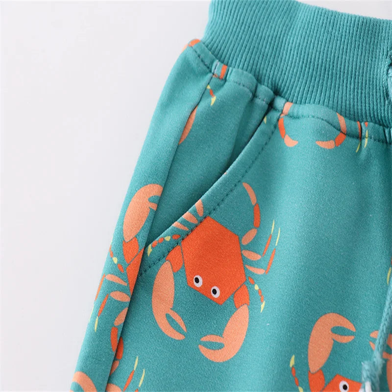 Summer Fun Crab Shorts for Kids