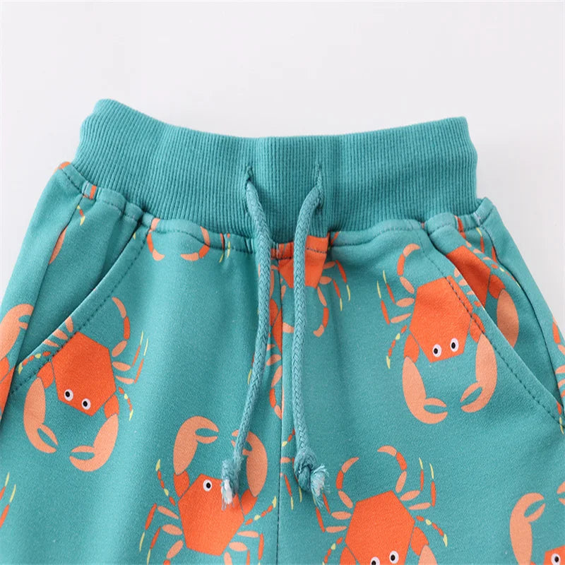 Summer Fun Crab Shorts for Kids