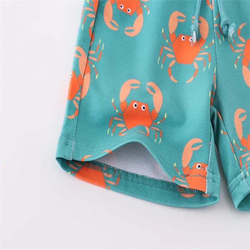 Summer Fun Crab Shorts for Kids
