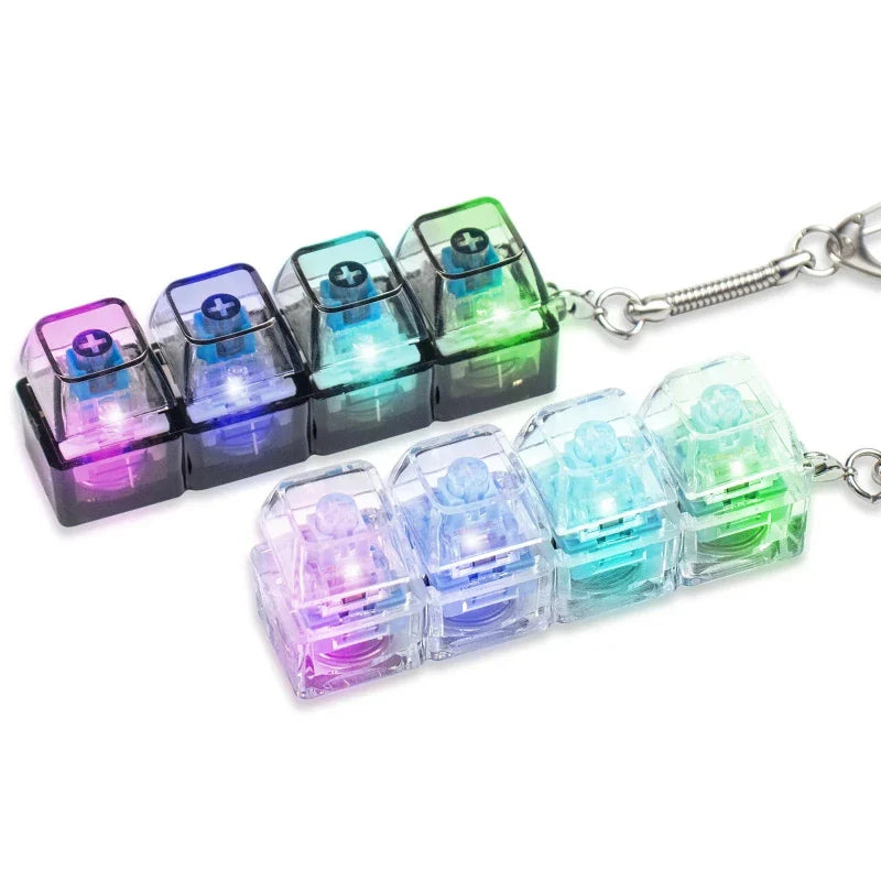 Crystal Click Keyboard Keychain