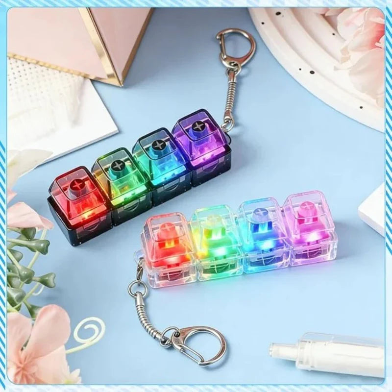 Crystal Click Keyboard Keychain