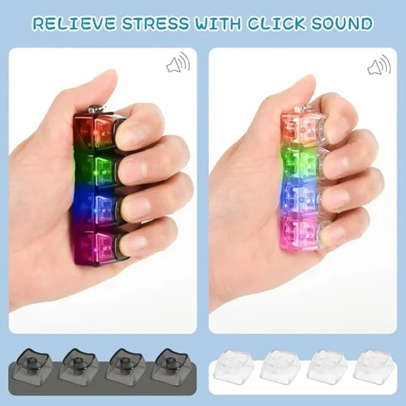 Crystal Click Keyboard Keychain